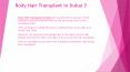 Body Hair Transplant in Dubai ​ PowerPoint PPT Presentation