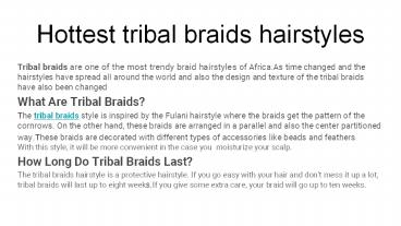 Hottest tribal braids hairstyles