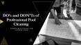 DO’s and DON’Ts of Professional Pool Cleaning PowerPoint PPT Presentation