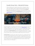 Goulds Pump Parts - Mosherflo Pumps PowerPoint PPT Presentation