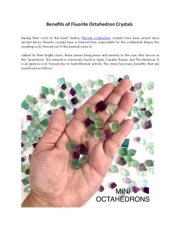 Benefits of Fluorite Octahedron Crystals