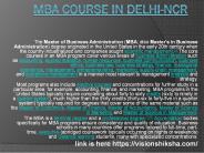 MBA course in Delhi-NCR