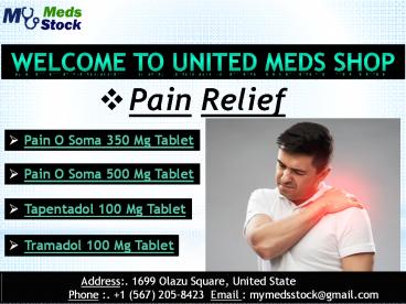 Pain O SOMA 350, 500 MG TABLETS In USA