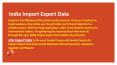 India Import Export Data
