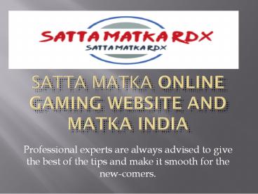 Know your opponent move satta matka wesite