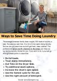Ways to Save Time Doing Laundry PowerPoint PPT Presentation