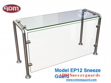 Model EP12 Sneeze Guard | Glass Guard | COVID-19 Screen