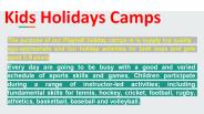 Next Level Day Camps PPT