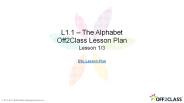 Off2Class Lesson: Alphabet Part 1