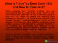 How to resolve TurboTax Update Error 1921? PowerPoint PPT Presentation