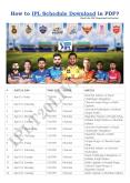 IPL Match Schedule Download in PDF PowerPoint PPT Presentation