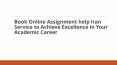 Online Assignment help Iran Service PowerPoint PPT Presentation