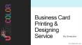 Business Card Printing & Designing Service in Carlsbad | Ulinecolor PowerPoint PPT Presentation