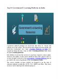 Top 10 Government E Learning Platforms in India PowerPoint PPT Presentation