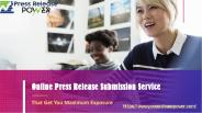 Online Press Release Submission Service
