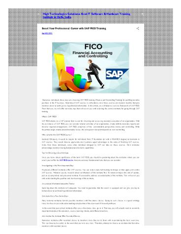 SAP FICO Training in Delhi with 100% Placement Assistance