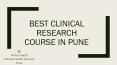 Automation in CDM & Best Clinical Research Training (1) PowerPoint PPT Presentation