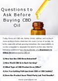 Questions to Ask Before Buying CBD Oil