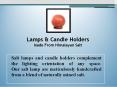 Lamps & Candle Holders, Made From Himalayan Salt PowerPoint PPT Presentation