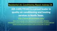 Residential Air Conditioning Repair Aubrey TX