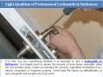 Eight Qualities of Professional Locksmith in Baltimore PowerPoint PPT Presentation
