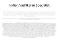 Indian Vashikaran Specialist PowerPoint PPT Presentation