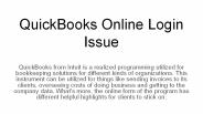 QuickBooks Online login issue