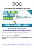 How To Change WP Admin URL For WordPress - Hide WP Admin URL PowerPoint PPT Presentation