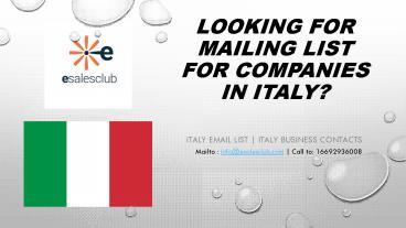 Italy Business email list