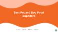 Best Pet and Dog Food Suppliers