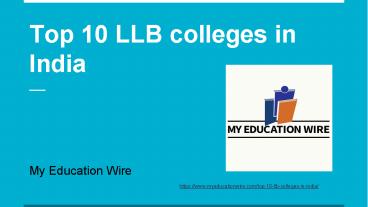 Top 10 LLB colleges in India