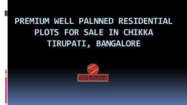 Premium gated community plots for sale in Bangalore