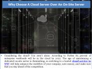 Why Choose A Cloud Server Over An On-Site Server