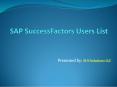 SAP SuccessFactors Users List PowerPoint PPT Presentation