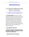 2d Payment Gateway Giving Ease of Operations PowerPoint PPT Presentation