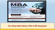 One Sitting-Online-Distance MBA in HR Management
