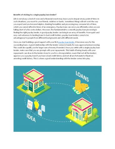 Why Take a Loan from a Single Lender?