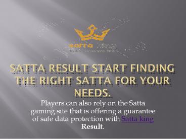 satta result the best Satta gaming site.