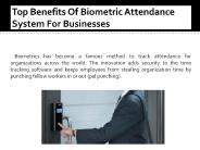 Top Benefits Of Biometric Attendance System For Businesses