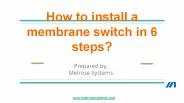 How to install a membrane switch in 6 steps?