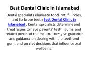 Best Dental Clinic in Islamabad