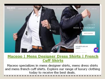 Maceoo | Mens Designer Dress Shirts | French Cuff Shirts (1)
