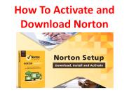 How to actiavte and setup Norton products