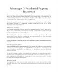 Advantages Of Residential Property Inspection