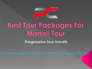 Best Tour Packages For Manali Tour
