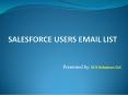 SalesForce Users Email List PowerPoint PPT Presentation