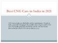 Best CNG cars in India (1) PowerPoint PPT Presentation