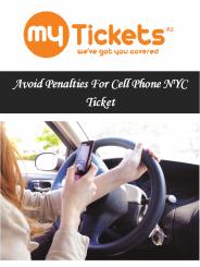 Avoid Penalties For Cell Phone NYC Ticket