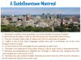 A Guide Downtown Montreal PowerPoint PPT Presentation