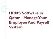 HRMS Software in Qatar - Manage Your Employee And Payroll System